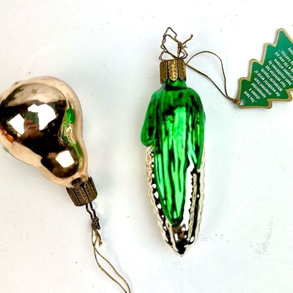 Whitehurst Imports Blown Glass Christmas Ornaments Fruits Vegetables Germany Vng - Picture 5 of 9